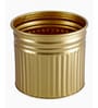Golden Metallic Round Radiant Stripes Planter