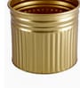 Golden Metallic Round Radiant Stripes Planter