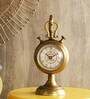 Golden Metallic Roman Dial Vintage Inspired Table Clock