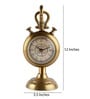 Golden Metallic Roman Dial Vintage Inspired Table Clock