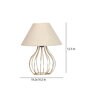 Golden Modren Wire Cage Table Lamp with Fabric Shade