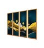 Mountains Tree Multicolour Canvas Framed Landscape Art Panel Set of 4
