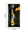 Golden Nightfall Glass Finish Vertical Wall Art