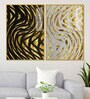 Golden   Acrylic Framed Art Panel (Set Of 2)