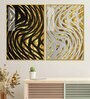 Golden   Acrylic Framed Art Panel (Set Of 2)