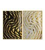 Golden   Acrylic Framed Art Panel (Set Of 2)