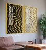 Golden   Acrylic Framed Art Panel (Set Of 2)