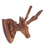 Deer Head Wooden Handicrafts Showpiece Wall Hanging Faux Animal Bust