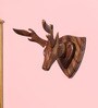 Deer Head Wooden Handicrafts Showpiece Wall Hanging Faux Animal Bust
