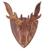 Deer Head Wooden Handicrafts Showpiece Wall Hanging Faux Animal Bust