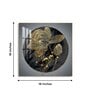 Golden Petal Grandeur Glass Finish Square Wall Art