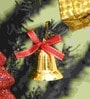 Golden Plastic Christmas Jingle Bells With Red Ribbon