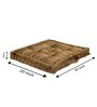 Gold Solid Polyester 20x20 Inches Floor Cushion