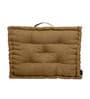 Gold Solid Polyester 20x20 Inches Floor Cushion