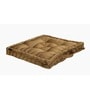 Gold Solid Polyester 20x20 Inches Floor Cushion