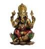 Golden Polyresin 6.6 Inches Ganesha Idol Statue