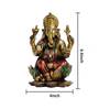 Golden Polyresin 6.6 Inches Ganesha Idol Statue