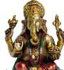 Golden Polyresin 6.6 Inches Ganesha Idol Statue