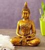 Golden Polyresin 7.2 Inches Buddha Idol Statue