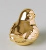 Golden Polyresin Bird Figurine