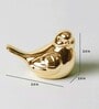 Golden Polyresin Bird Figurine