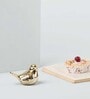Golden Polyresin Bird Figurine