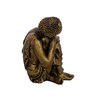 Sitting Buddha Gold Polyresin Idol