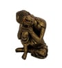Sitting Buddha Gold Polyresin Idol