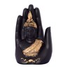 Buddha Black & Gold Polyresin Idol