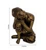 Sitting Buddha Gold Polyresin Idol