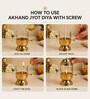 Golden Premium Brass Akhand Diya