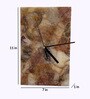Golden Quartz Gemstone Rectangle Clock -