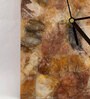 Golden Quartz Gemstone Rectangle Clock -