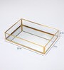 3 Compartments Glass Jewellery Organiser In Golden