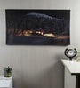 Golden Retreat Illuminated Cabin Wall Art