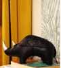 Golden Rhino Resin Artifact In Black (Black)