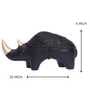 Golden Rhino Resin Artifact In Black (Black)