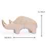 White & Golden Rhino Resin Artifact