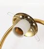 Golden Ring Wall Light with White Glass Globe