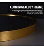 24 Inch Golden Round Mirror in Steel Frame