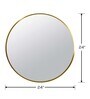 24 Inch Golden Round Mirror in Steel Frame