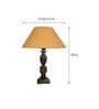 Golden Shade Table Lamp With Wooden Base