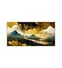 Golden Skies Glass Finish Horizontal Wall Art