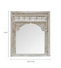 Solid Wood Rectangle Wall Mirror in Beige colour
