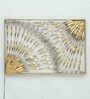 Iron Abstract Wall Art With Led In Gold