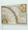 Iron Abstract Wall Art With Led In Gold