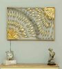 Iron Abstract Wall Art With Led In Gold