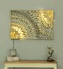 Iron Abstract Wall Art With Led In Gold