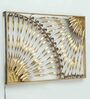 Iron Abstract Wall Art With Led In Gold