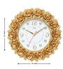 Golden Synthetic Plastic Wall Clock